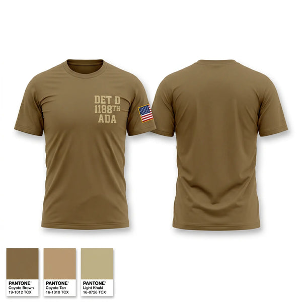 Old School Cotton Feel Shirt, Det. D. 1-188th ADA, National Guard, Teamtime, Team time, sublimation, custom sports apparel, team uniforms, spirit wear, spiritwear, sports uniforms, custom shirts, team store, custom team store, fundraiser sports, apparel fundraiser