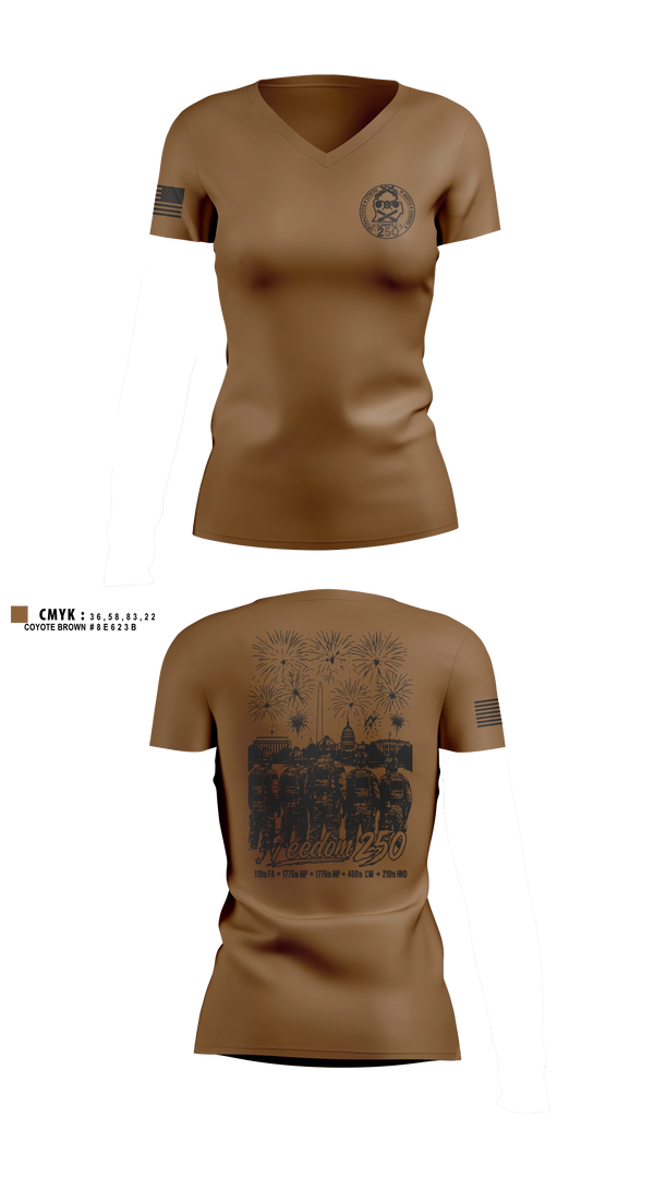 Womens Short Sleeve Vneck Shirt, 460 Chemical Company, National Guard, Teamtime, Team time, sublimation, custom sports apparel, team uniforms, spirit wear, spiritwear, sports uniforms, custom shirts, team store, custom team store, fundraiser sports, apparel fundraiser