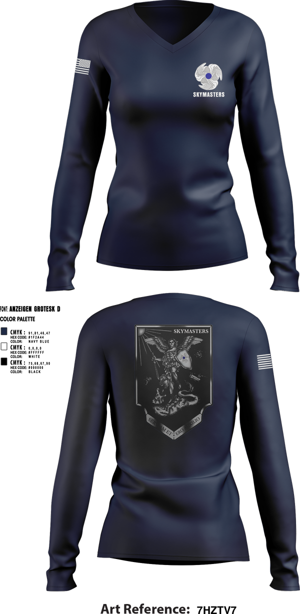 Womens Long Sleeve Vneck Shirt, 1-222 Aviaition Regiment, Army, Teamtime, Team time, sublimation, custom sports apparel, team uniforms, spirit wear, spiritwear, sports uniforms, custom shirts, team store, custom team store, fundraiser sports, apparel fundraiser