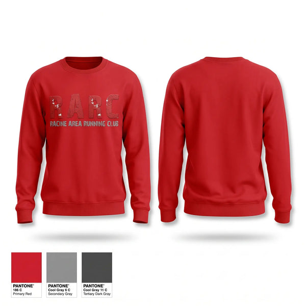 Crew Neck Sweatshirt, Racine Area Running Club, Spirit Store, Teamtime, Team time, sublimation, custom sports apparel, team uniforms, spirit wear, spiritwear, sports uniforms, custom shirts, team store, custom team store, fundraiser sports, apparel fundraiser