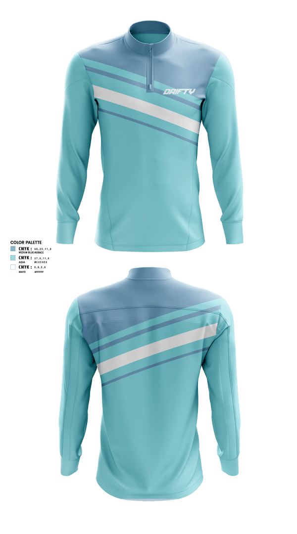 Quarter Zip Jacket, Drifty Elite, Men's Basketball, Teamtime, Team time, sublimation, custom sports apparel, team uniforms, spirit wear, spiritwear, sports uniforms, custom shirts, team store, custom team store, fundraiser sports, apparel fundraiser
