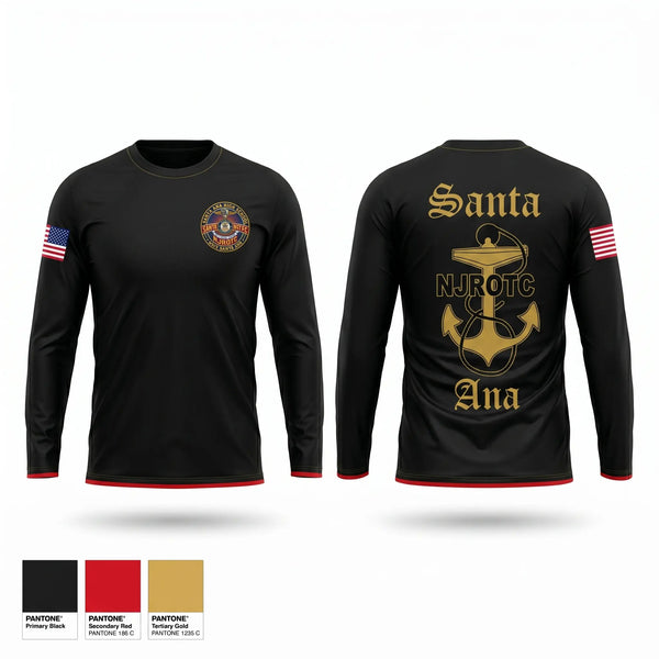 Long Sleeve Performance Shirt, Santa Ana, Navy, Teamtime, Team time, sublimation, custom sports apparel, team uniforms, spirit wear, spiritwear, sports uniforms, custom shirts, team store, custom team store, fundraiser sports, apparel fundraiser