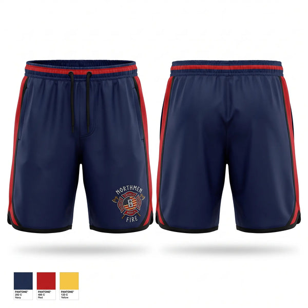 Athletic Shorts With Pockets, Northmen, Fire Department, Teamtime, Team time, sublimation, custom sports apparel, team uniforms, spirit wear, spiritwear, sports uniforms, custom shirts, team store, custom team store, fundraiser sports, apparel fundraiser