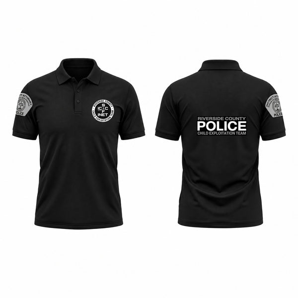 Short Sleeve Performance Polo, Riverside County Child Exploitation Team, Police, Teamtime, Team time, sublimation, custom sports apparel, team uniforms, spirit wear, spiritwear, sports uniforms, custom shirts, team store, custom team store, fundraiser sports, apparel fundraiser