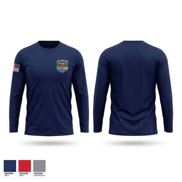 Long Sleeve Performance Shirt, Town of Clinton Police, Police, Teamtime, Team time, sublimation, custom sports apparel, team uniforms, spirit wear, spiritwear, sports uniforms, custom shirts, team store, custom team store, fundraiser sports, apparel fundraiser
