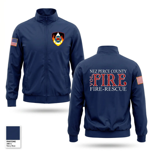 Windbreaker, Nez Perce County Fire, Fire Department, Teamtime, Team time, sublimation, custom sports apparel, team uniforms, spirit wear, spiritwear, sports uniforms, custom shirts, team store, custom team store, fundraiser sports, apparel fundraiser