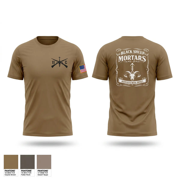 Short Sleeve Performance Shirt, 1-7 Mortars, Army, Teamtime, Team time, sublimation, custom sports apparel, team uniforms, spirit wear, spiritwear, sports uniforms, custom shirts, team store, custom team store, fundraiser sports, apparel fundraiser