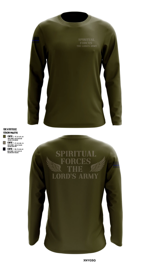Long Sleeve Performance Shirt, Spiritual Forces The Lords Army, Army, Teamtime, Team time, sublimation, custom sports apparel, team uniforms, spirit wear, spiritwear, sports uniforms, custom shirts, team store, custom team store, fundraiser sports, apparel fundraiser