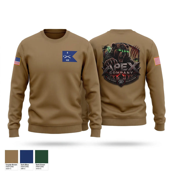 Crew Neck Sweatshirt, A co 2/113th IN, National Guard, Teamtime, Team time, sublimation, custom sports apparel, team uniforms, spirit wear, spiritwear, sports uniforms, custom shirts, team store, custom team store, fundraiser sports, apparel fundraiser