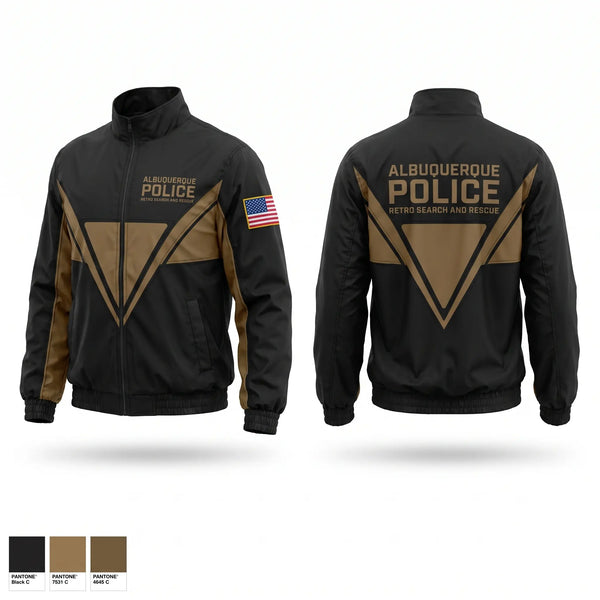 Windbreaker, Albuquerque police, Police, Teamtime, Team time, sublimation, custom sports apparel, team uniforms, spirit wear, spiritwear, sports uniforms, custom shirts, team store, custom team store, fundraiser sports, apparel fundraiser