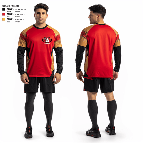 Long Sleeve Performance Shirt, Southbay 49ers 9(Villains), Football, Teamtime, Team time, sublimation, custom sports apparel, team uniforms, spirit wear, spiritwear, sports uniforms, custom shirts, team store, custom team store, fundraiser sports, apparel fundraiser