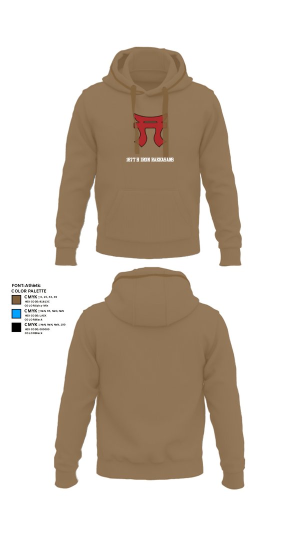 Hoodie, 187th Iron Rakkasans, Army, Teamtime, Team time, sublimation, custom sports apparel, team uniforms, spirit wear, spiritwear, sports uniforms, custom shirts, team store, custom team store, fundraiser sports, apparel fundraiser