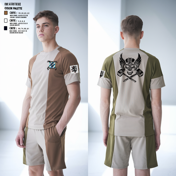 Short Sleeve Performance Shirt, Crusher Company 1-28 Infantry Regiment, Army, Teamtime, Team time, sublimation, custom sports apparel, team uniforms, spirit wear, spiritwear, sports uniforms, custom shirts, team store, custom team store, fundraiser sports, apparel fundraiser