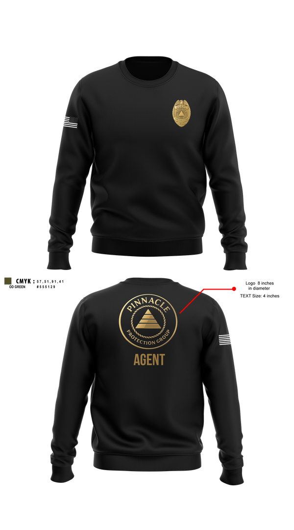 Crew Neck Sweatshirt, Pinnacle Protection Group, , Teamtime, Team time, sublimation, custom sports apparel, team uniforms, spirit wear, spiritwear, sports uniforms, custom shirts, team store, custom team store, fundraiser sports, apparel fundraiser