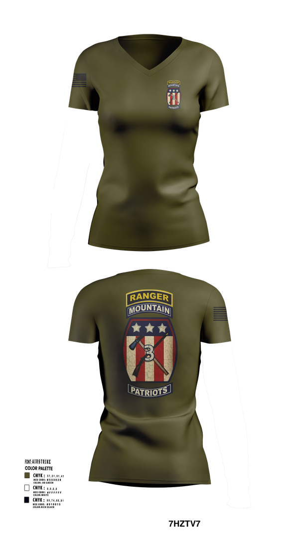 Womens Short Sleeve Vneck Shirt, 2-47 infantry 3rd BRG 10th MTN, Army, Teamtime, Team time, sublimation, custom sports apparel, team uniforms, spirit wear, spiritwear, sports uniforms, custom shirts, team store, custom team store, fundraiser sports, apparel fundraiser