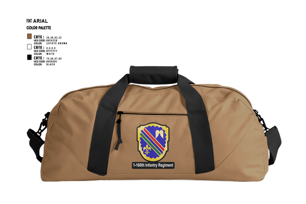 Duffle Bag, Co A, 1st-160th INF, 79th IBCT, , Teamtime, Team time, sublimation, custom sports apparel, team uniforms, spirit wear, spiritwear, sports uniforms, custom shirts, team store, custom team store, fundraiser sports, apparel fundraiser