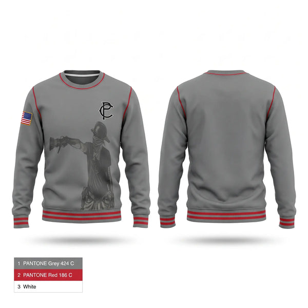 Crew Neck Sweatshirt, Pell City Fire, Fire Department, Teamtime, Team time, sublimation, custom sports apparel, team uniforms, spirit wear, spiritwear, sports uniforms, custom shirts, team store, custom team store, fundraiser sports, apparel fundraiser