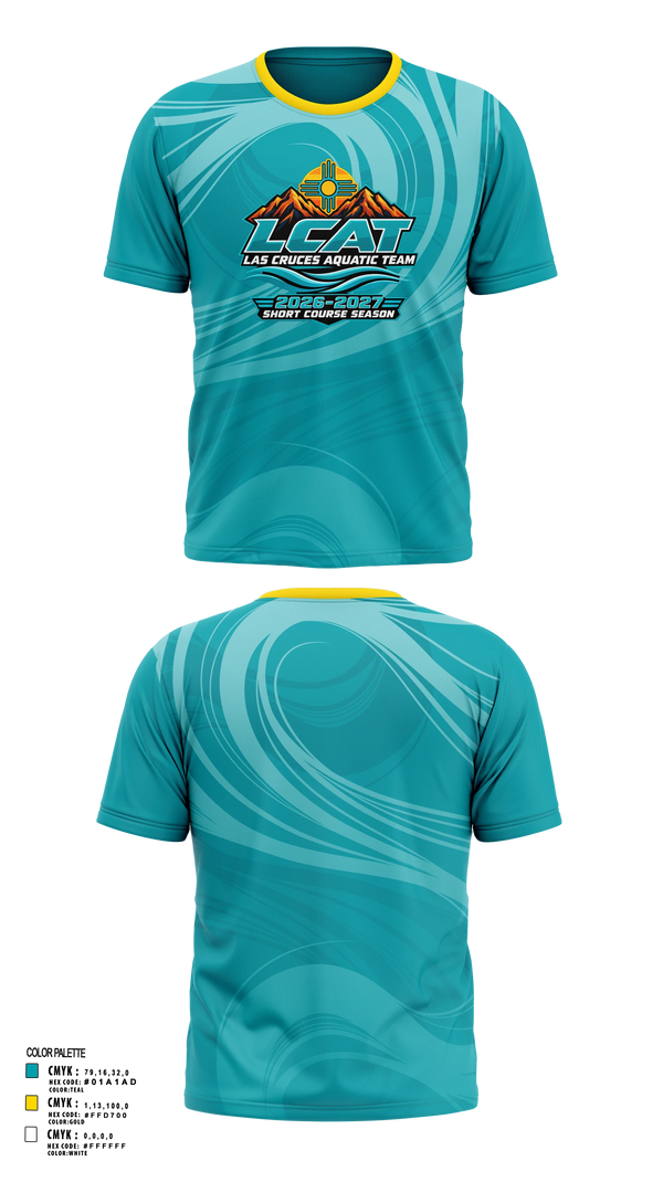 Short Sleeve Performance Shirt, Las Cruces Aquatic Team, Swimming, Teamtime, Team time, sublimation, custom sports apparel, team uniforms, spirit wear, spiritwear, sports uniforms, custom shirts, team store, custom team store, fundraiser sports, apparel fundraiser