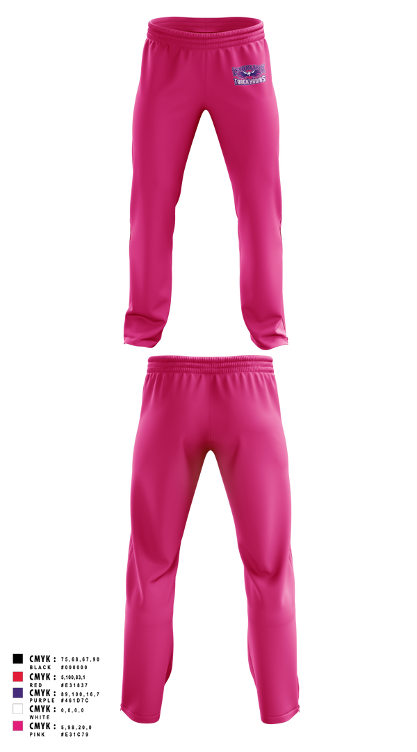 Sweatpants, Carolina Track Hawks, Track & Field, Teamtime, Team time, sublimation, custom sports apparel, team uniforms, spirit wear, spiritwear, sports uniforms, custom shirts, team store, custom team store, fundraiser sports, apparel fundraiser