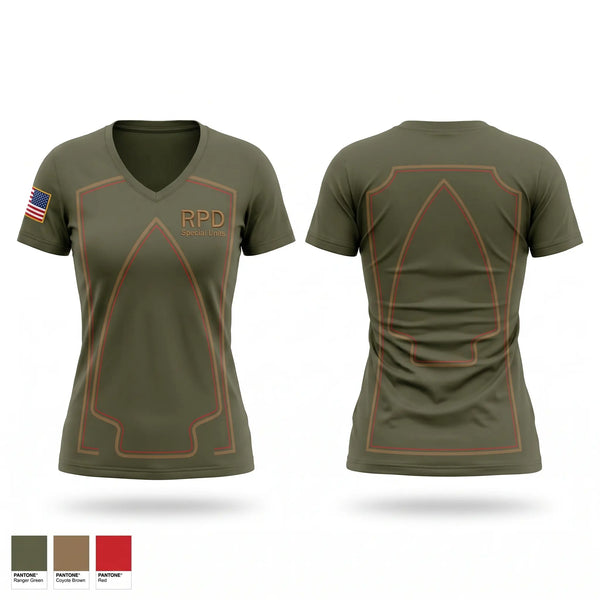 Womens Short Sleeve Vneck Shirt, RPD Special Units, Police, Teamtime, Team time, sublimation, custom sports apparel, team uniforms, spirit wear, spiritwear, sports uniforms, custom shirts, team store, custom team store, fundraiser sports, apparel fundraiser