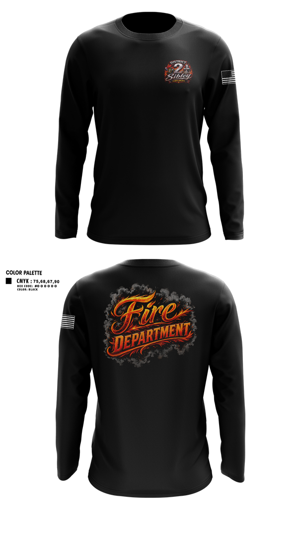 Long Sleeve Performance Shirt, Sibley District 2, Fire Department, Teamtime, Team time, sublimation, custom sports apparel, team uniforms, spirit wear, spiritwear, sports uniforms, custom shirts, team store, custom team store, fundraiser sports, apparel fundraiser
