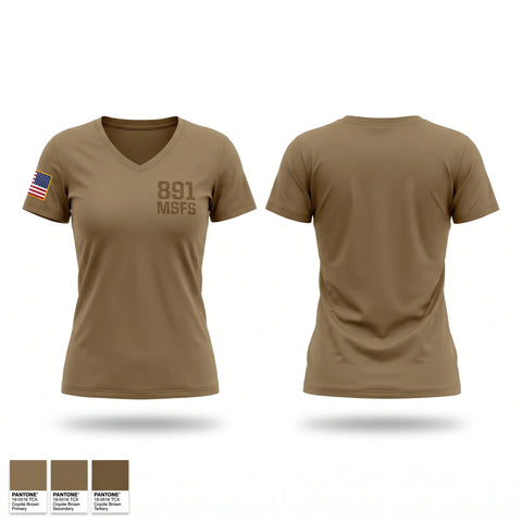 Womens Short Sleeve Vneck Shirt, 891 MSFS, Air Force, Teamtime, Team time, sublimation, custom sports apparel, team uniforms, spirit wear, spiritwear, sports uniforms, custom shirts, team store, custom team store, fundraiser sports, apparel fundraiser