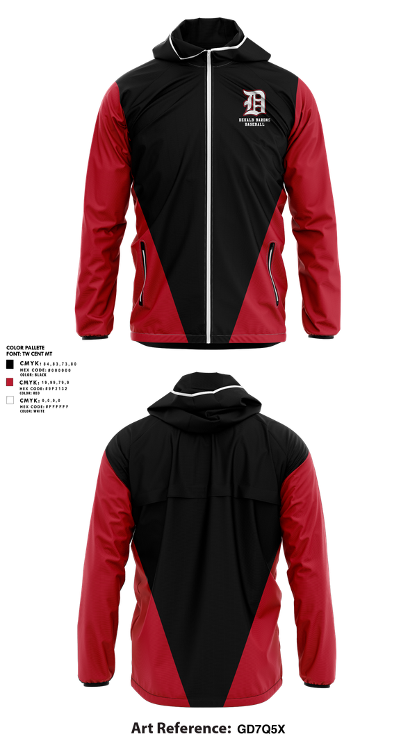 Windbreaker, DeKalb Barons Baseball, Baseball, Teamtime, Team time, sublimation, custom sports apparel, team uniforms, spirit wear, spiritwear, sports uniforms, custom shirts, team store, custom team store, fundraiser sports, apparel fundraiser