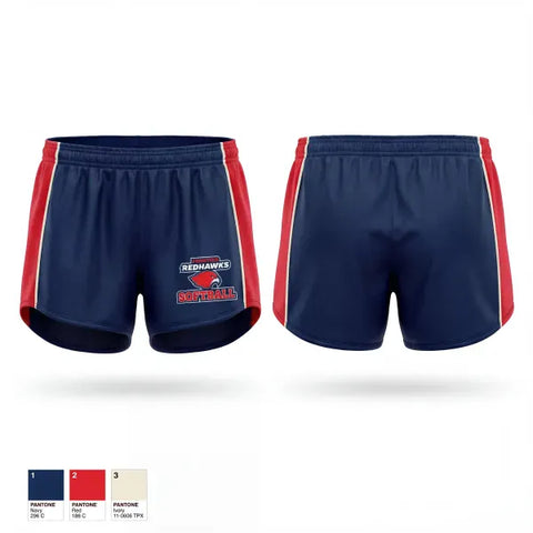 Womens Shorts, Frontier Redhawks, Softball, Teamtime, Team time, sublimation, custom sports apparel, team uniforms, spirit wear, spiritwear, sports uniforms, custom shirts, team store, custom team store, fundraiser sports, apparel fundraiser
