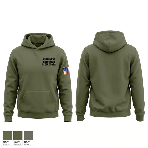 Hoodie, 4th Squadron-9th Regiment 1st CAV Division, Army, Teamtime, Team time, sublimation, custom sports apparel, team uniforms, spirit wear, spiritwear, sports uniforms, custom shirts, team store, custom team store, fundraiser sports, apparel fundraiser