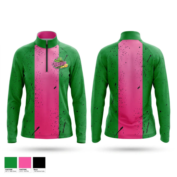 Quarter Zip Jacket, Turtles, Softball, Teamtime, Team time, sublimation, custom sports apparel, team uniforms, spirit wear, spiritwear, sports uniforms, custom shirts, team store, custom team store, fundraiser sports, apparel fundraiser