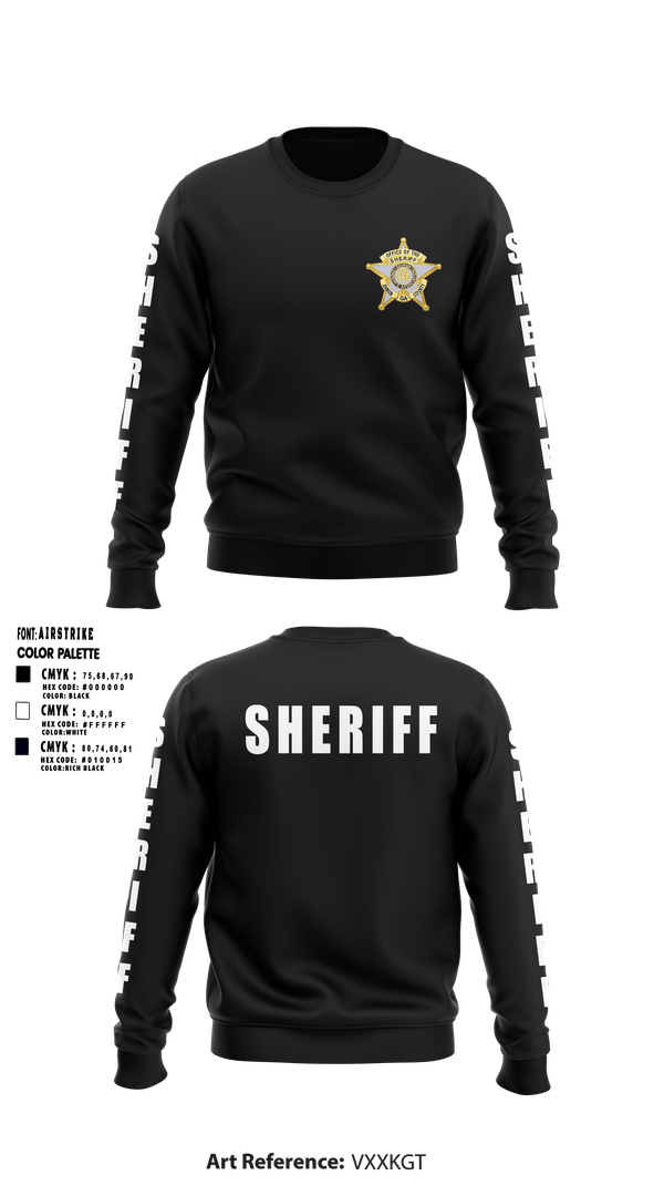 Crew Neck Sweatshirt, SHERIFF, Police, Teamtime, Team time, sublimation, custom sports apparel, team uniforms, spirit wear, spiritwear, sports uniforms, custom shirts, team store, custom team store, fundraiser sports, apparel fundraiser
