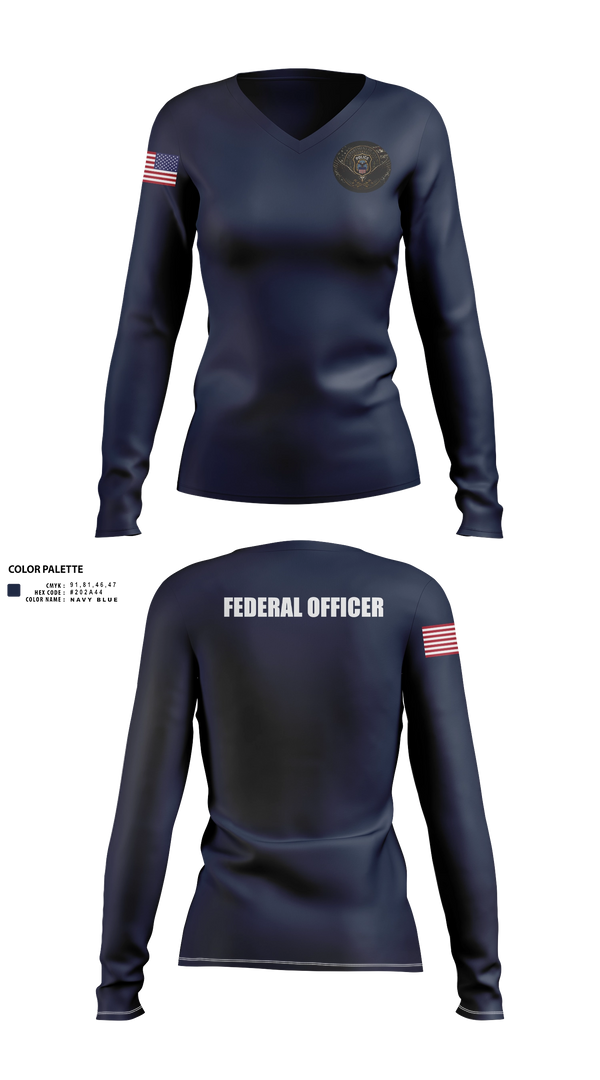 Womens Long Sleeve Vneck Shirt, DLA PD, Police, Teamtime, Team time, sublimation, custom sports apparel, team uniforms, spirit wear, spiritwear, sports uniforms, custom shirts, team store, custom team store, fundraiser sports, apparel fundraiser