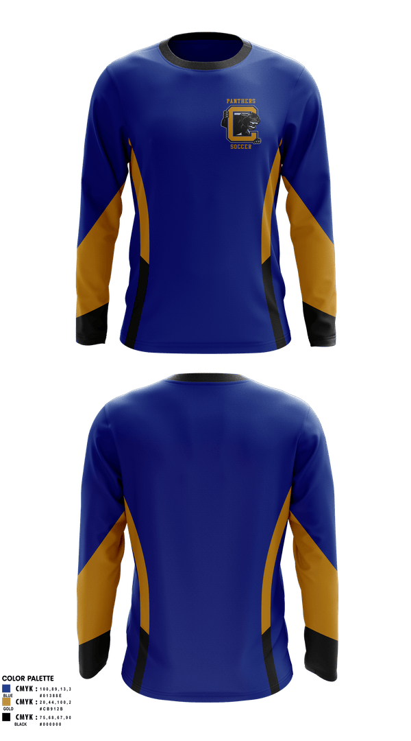 Long Sleeve Performance Shirt, Panthers, Men's Soccer, Teamtime, Team time, sublimation, custom sports apparel, team uniforms, spirit wear, spiritwear, sports uniforms, custom shirts, team store, custom team store, fundraiser sports, apparel fundraiser
