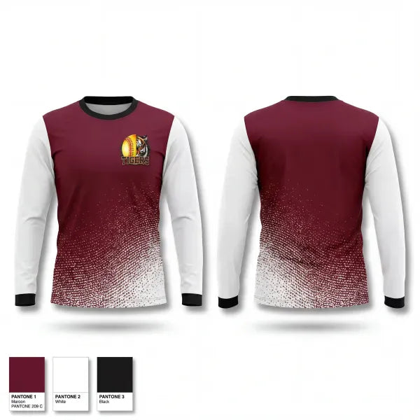 Long Sleeve Performance Shirt, Pensacola High Lady Tigers, Softball, Teamtime, Team time, sublimation, custom sports apparel, team uniforms, spirit wear, spiritwear, sports uniforms, custom shirts, team store, custom team store, fundraiser sports, apparel fundraiser