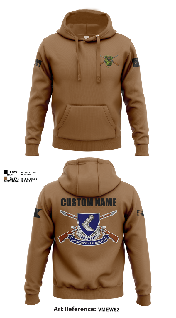 Hoodie, 3/485th IN BN VIPERS, Army, Teamtime, Team time, sublimation, custom sports apparel, team uniforms, spirit wear, spiritwear, sports uniforms, custom shirts, team store, custom team store, fundraiser sports, apparel fundraiser