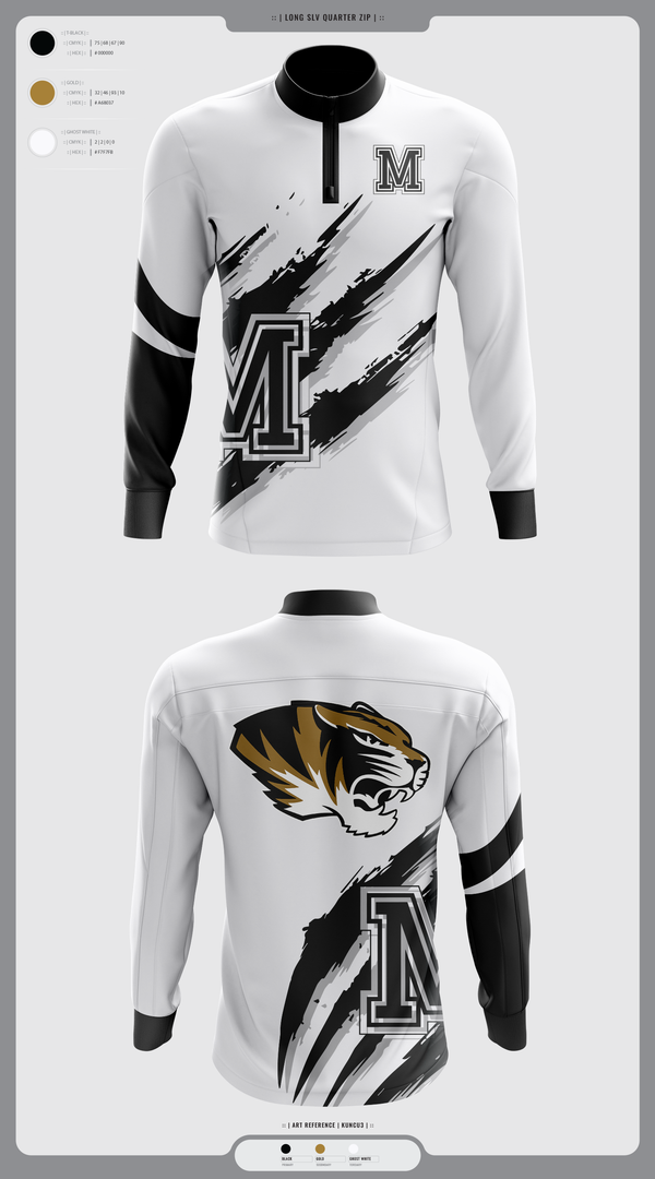 Quarter Zip Jacket, Marceline Tigers, , Teamtime, Team time, sublimation, custom sports apparel, team uniforms, spirit wear, spiritwear, sports uniforms, custom shirts, team store, custom team store, fundraiser sports, apparel fundraiser