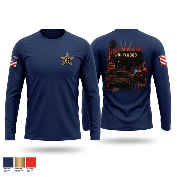Long Sleeve Performance Shirt, HOLLYWOOD, Police, Teamtime, Team time, sublimation, custom sports apparel, team uniforms, spirit wear, spiritwear, sports uniforms, custom shirts, team store, custom team store, fundraiser sports, apparel fundraiser