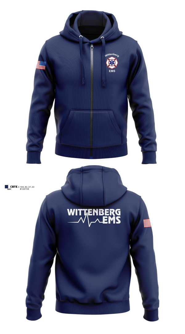 Zip Hoodie, Wittenberg Area Protective Services District, Fire Department, Teamtime, Team time, sublimation, custom sports apparel, team uniforms, spirit wear, spiritwear, sports uniforms, custom shirts, team store, custom team store, fundraiser sports, apparel fundraiser