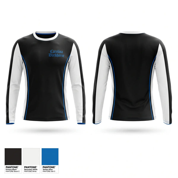 Long Sleeve Performance Shirt, Carolina Darkhorse, Baseball, Teamtime, Team time, sublimation, custom sports apparel, team uniforms, spirit wear, spiritwear, sports uniforms, custom shirts, team store, custom team store, fundraiser sports, apparel fundraiser