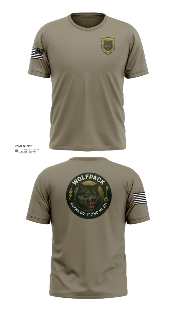 Short Sleeve Performance Shirt, Alpha Company, 742nd MI BN, , Teamtime, Team time, sublimation, custom sports apparel, team uniforms, spirit wear, spiritwear, sports uniforms, custom shirts, team store, custom team store, fundraiser sports, apparel fundraiser