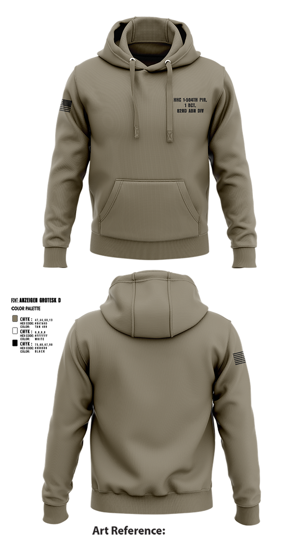 Hoodie, HHC 1-504TH PIR, 1 BCT, 82ND ABN DIV, , Teamtime, Team time, sublimation, custom sports apparel, team uniforms, spirit wear, spiritwear, sports uniforms, custom shirts, team store, custom team store, fundraiser sports, apparel fundraiser
