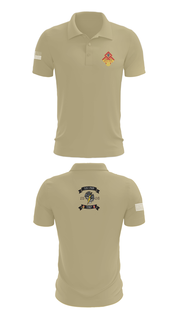 Short Sleeve Performance Polo, 130th FAB Target Acquisition Platoon, , Teamtime, Team time, sublimation, custom sports apparel, team uniforms, spirit wear, spiritwear, sports uniforms, custom shirts, team store, custom team store, fundraiser sports, apparel fundraiser