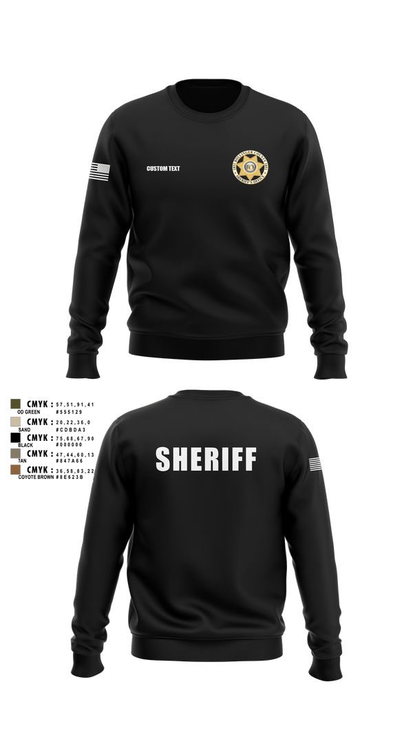 Crew Neck Sweatshirt, Bollinger County Sheriff’s Office, Police, Teamtime, Team time, sublimation, custom sports apparel, team uniforms, spirit wear, spiritwear, sports uniforms, custom shirts, team store, custom team store, fundraiser sports, apparel fundraiser