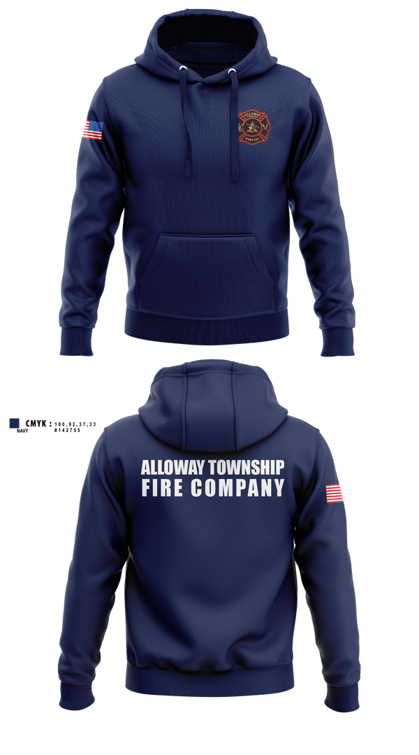 Hoodie, Alloway Township Fire Company, Fire Department, Teamtime, Team time, sublimation, custom sports apparel, team uniforms, spirit wear, spiritwear, sports uniforms, custom shirts, team store, custom team store, fundraiser sports, apparel fundraiser