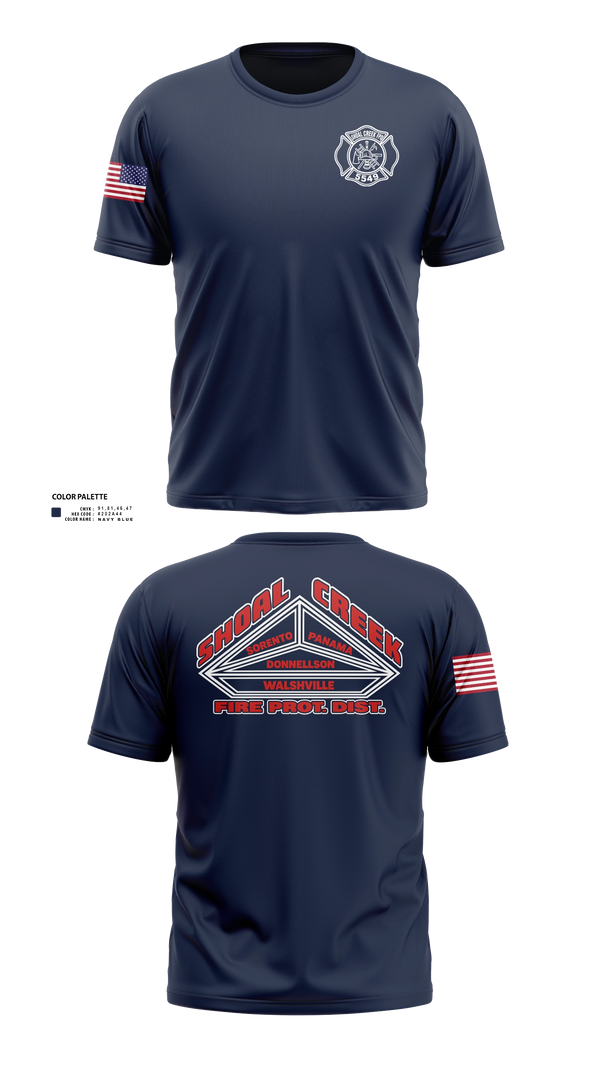 Short Sleeve Performance Shirt, Shoal Creek Fire Prot. Dist., Fire Department, Teamtime, Team time, sublimation, custom sports apparel, team uniforms, spirit wear, spiritwear, sports uniforms, custom shirts, team store, custom team store, fundraiser sports, apparel fundraiser