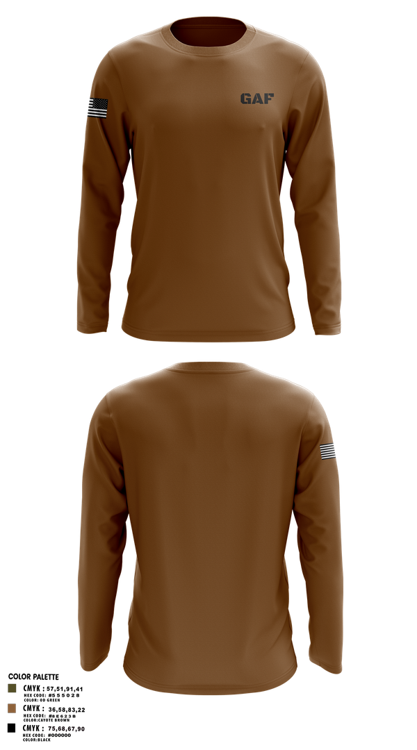 Long Sleeve Performance Shirt, GAF, , Teamtime, Team time, sublimation, custom sports apparel, team uniforms, spirit wear, spiritwear, sports uniforms, custom shirts, team store, custom team store, fundraiser sports, apparel fundraiser