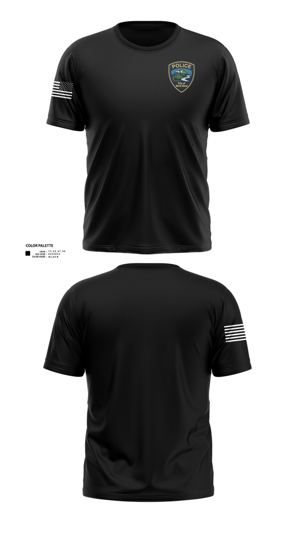 Short Sleeve Performance Shirt, North Bend PD, Police, Teamtime, Team time, sublimation, custom sports apparel, team uniforms, spirit wear, spiritwear, sports uniforms, custom shirts, team store, custom team store, fundraiser sports, apparel fundraiser