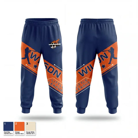 Sweatpants, Wilson Little League, Baseball, Teamtime, Team time, sublimation, custom sports apparel, team uniforms, spirit wear, spiritwear, sports uniforms, custom shirts, team store, custom team store, fundraiser sports, apparel fundraiser