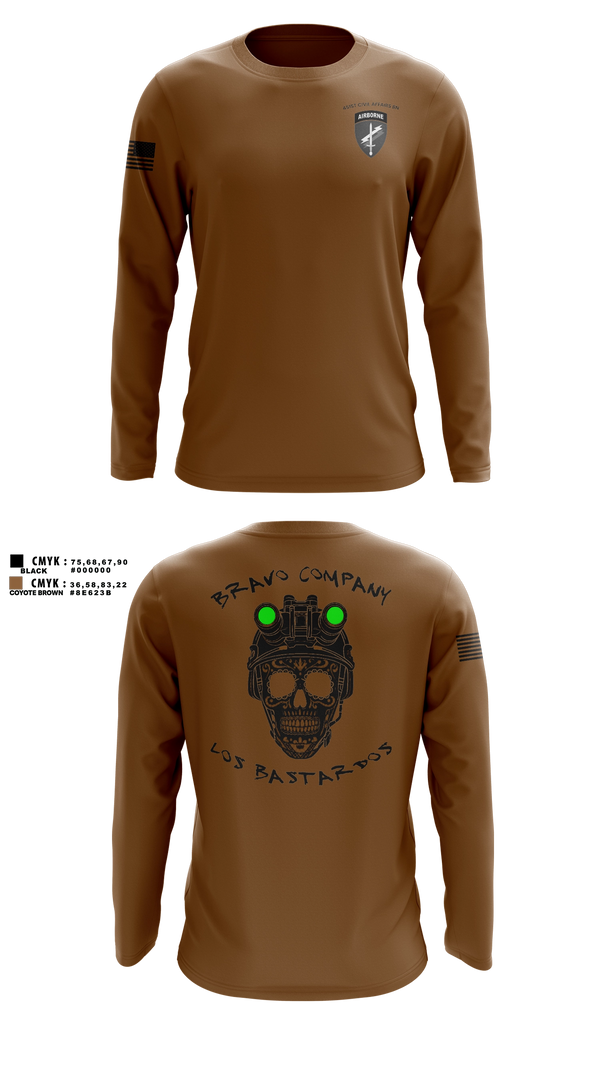 Long Sleeve Performance Shirt, 451 B Co Los Bastardos451 B Co Los Bastardos, Army, Teamtime, Team time, sublimation, custom sports apparel, team uniforms, spirit wear, spiritwear, sports uniforms, custom shirts, team store, custom team store, fundraiser sports, apparel fundraiser