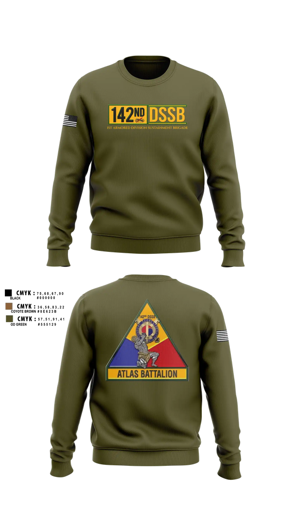 Crew Neck Sweatshirt, 142d DSSB, Army, Teamtime, Team time, sublimation, custom sports apparel, team uniforms, spirit wear, spiritwear, sports uniforms, custom shirts, team store, custom team store, fundraiser sports, apparel fundraiser